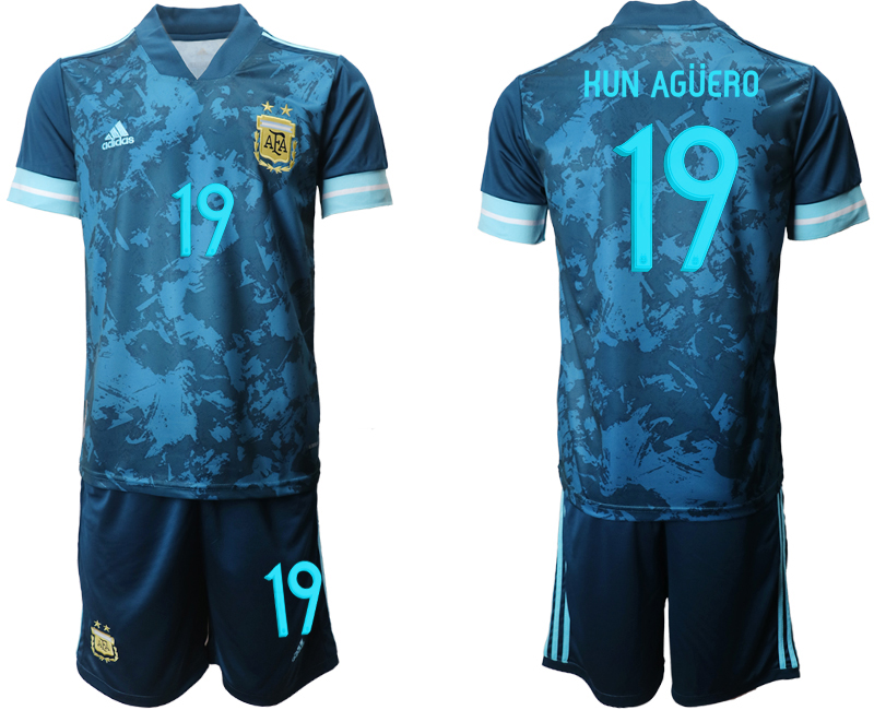 Cheap Men 2021 National Argentina away 19 blue soccer jerseys